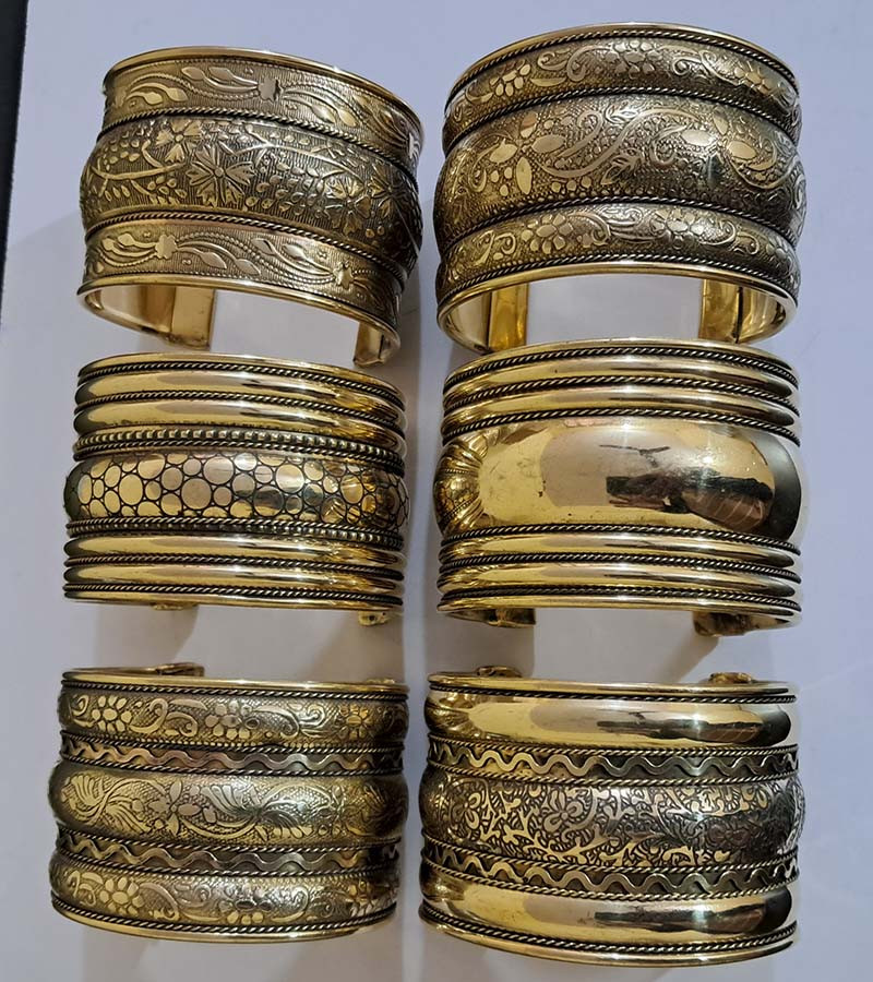 Bohemian Fashion Jewelry  Mix Desgin Brass Cuff Bangles GC-BL-443