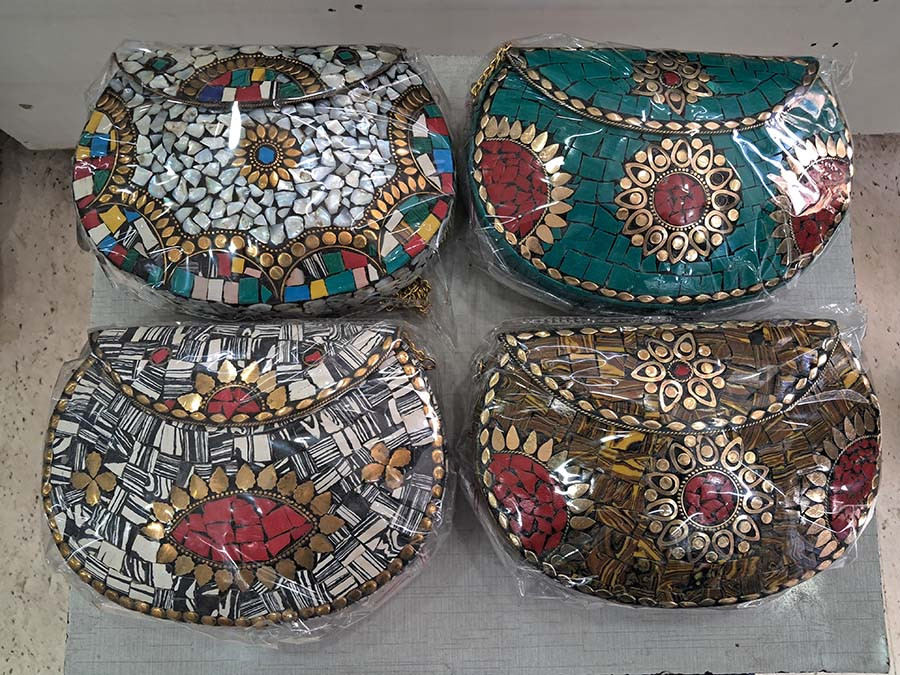 Ladies Fashion Mosaic Work Clutch  GC-BG-1054