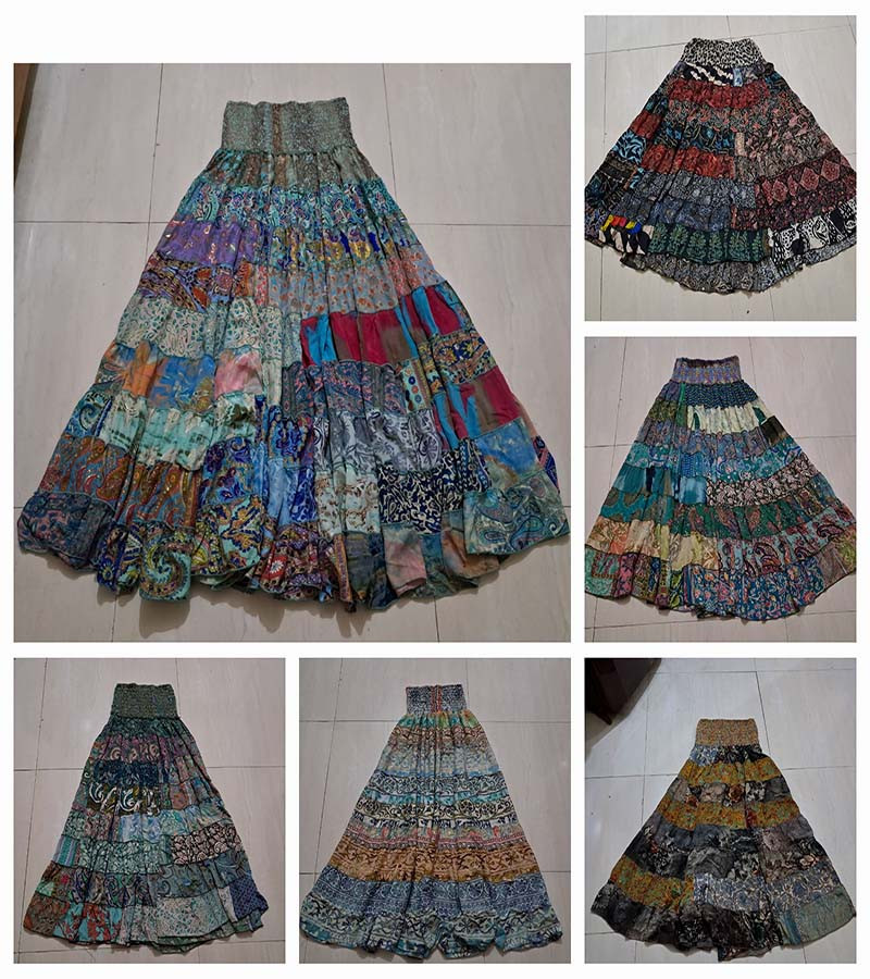 New Saree Fabric Skirts GC-AP-1549