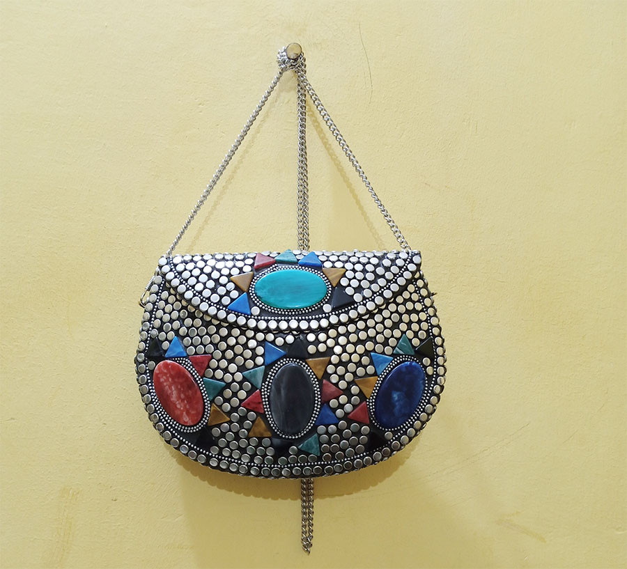 Women's Fashion Mosaic Metal Bags GC-BG-784