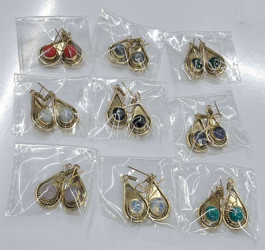 Stone Beads GS Metal Earrings GC-ER-397 Women Fashion Jewelry