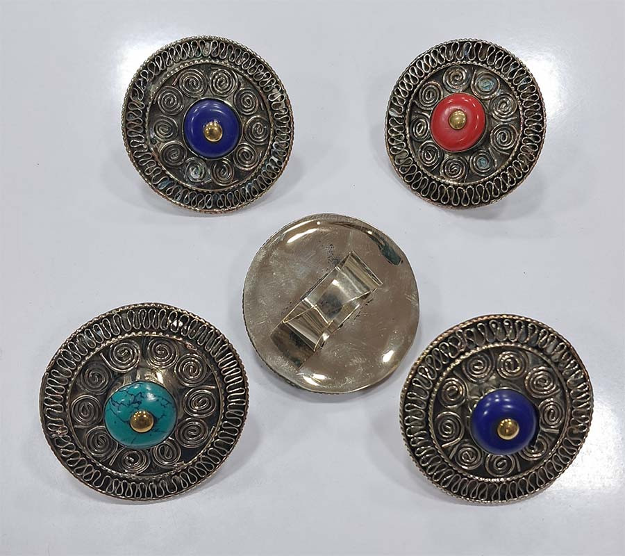 Tibetan Beads Boho Brass Rings GC-RG-348