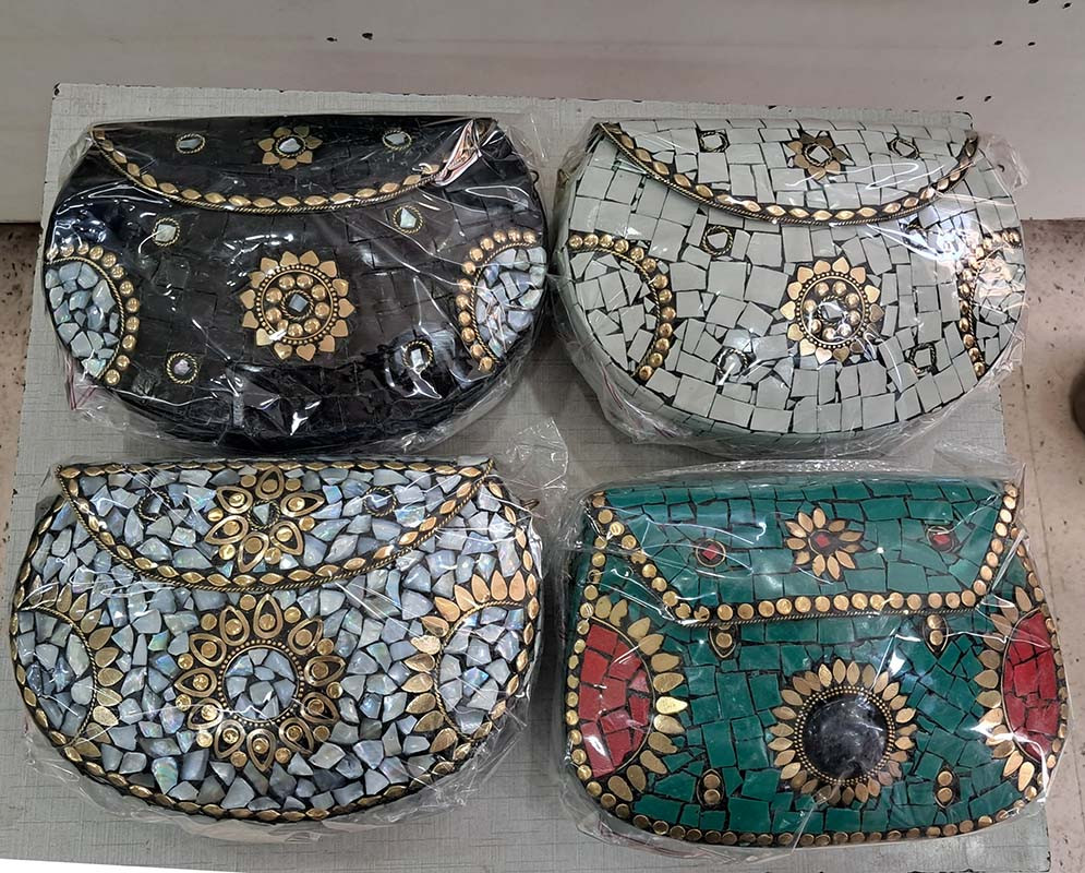 Ladies Fashion Mosaic Work Clutch  GC-BG-1052