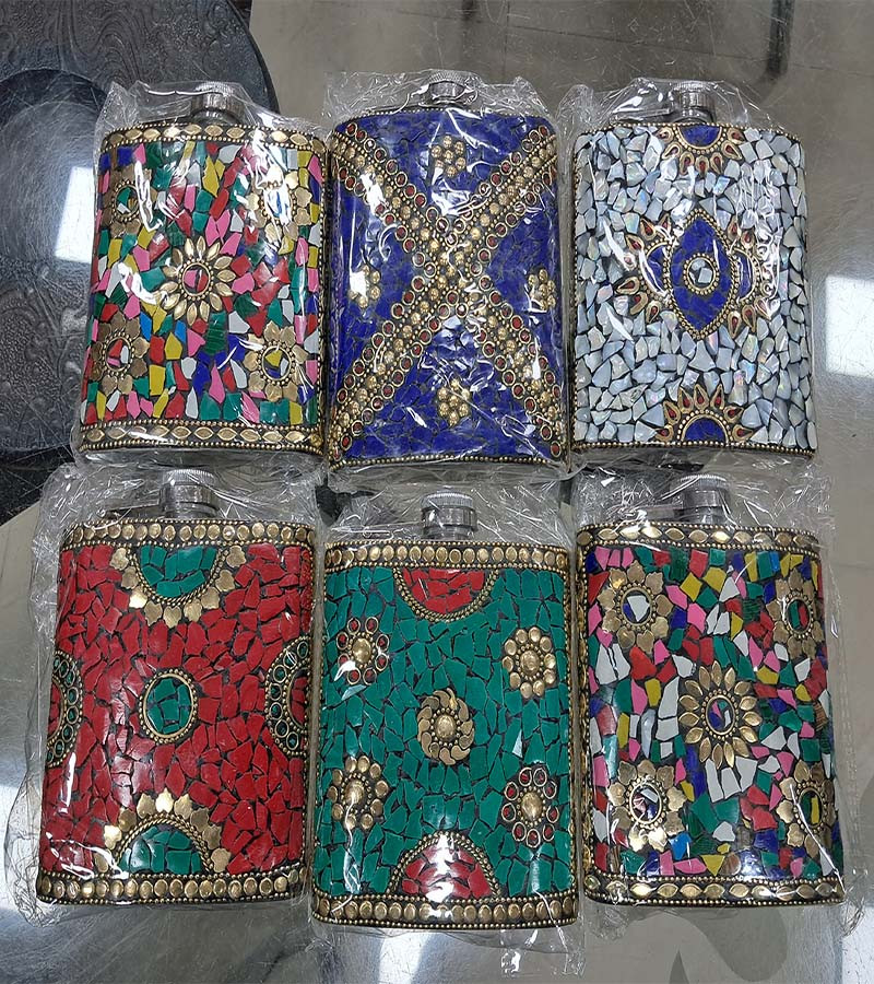 Mosaic Work Wine Bottle  GC-HCI-122