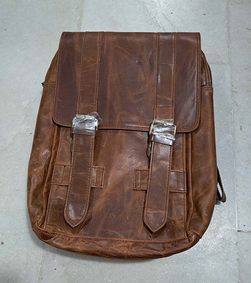 Laptop Backpack Men's And Women's Genuine Leather Backpack Messenger Bag GC-BG-938