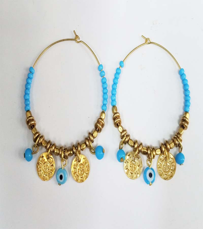 Evil eye Glass Beads  Earrings GC-ER-306