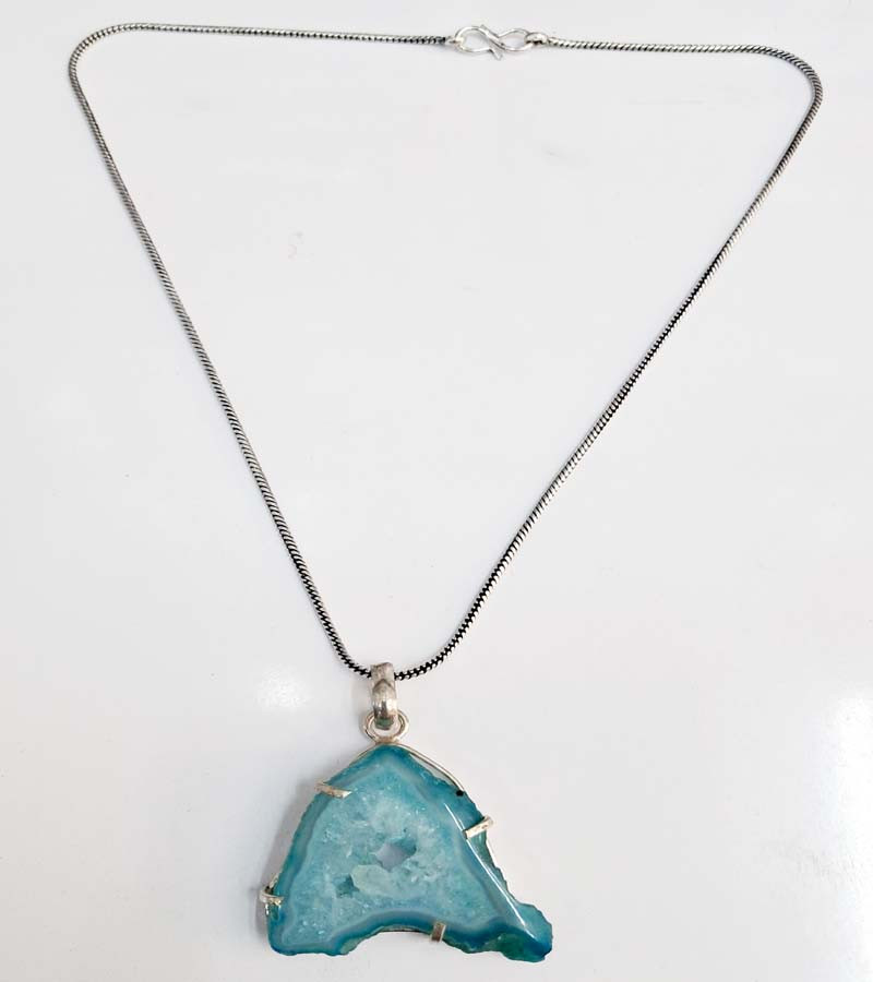 GS Metal Natural Stone Beads  Pendent Necklaces GC-NK-444