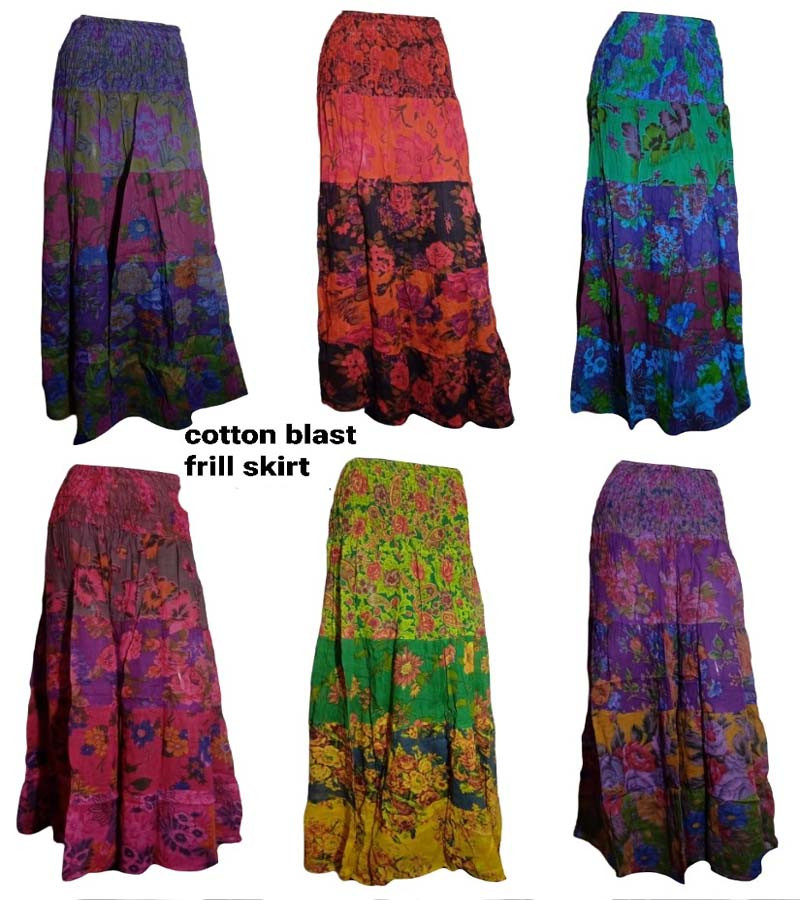 Cotton Fabric Frill Skirts GC-AP-1263