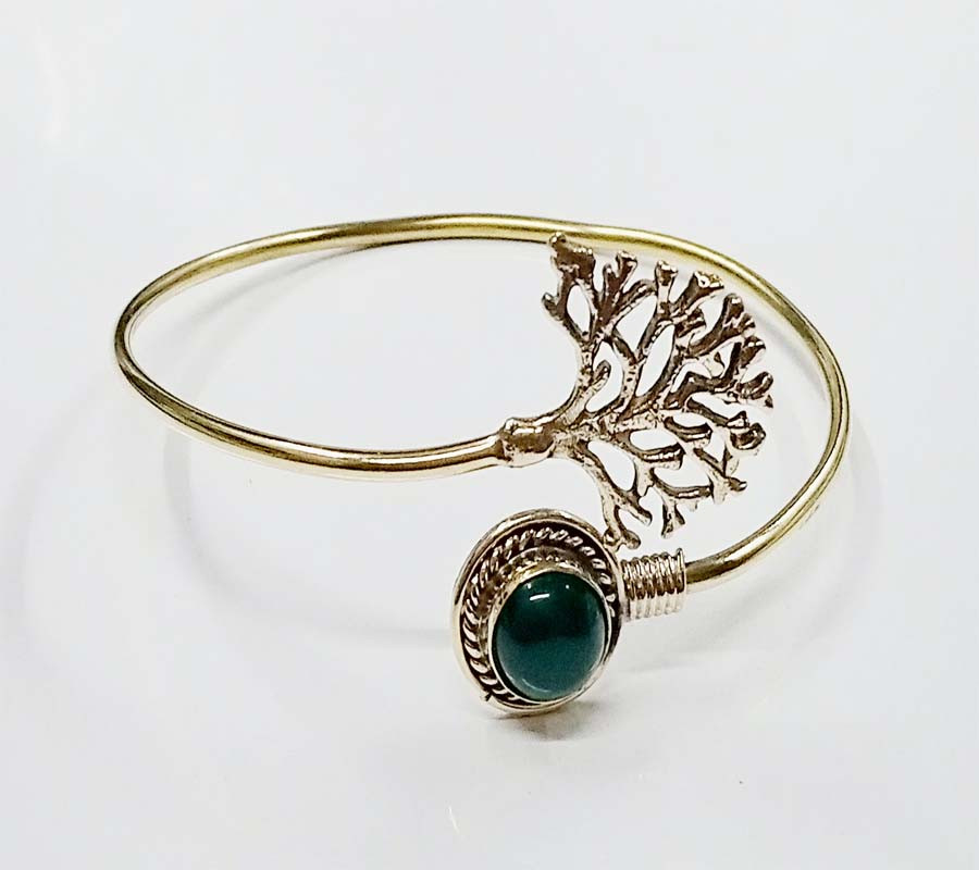 Stone Beads Brass  Bangle GC-BL-346